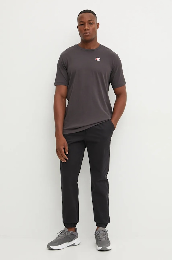Памучна тениска Champion 220429 сив AW24