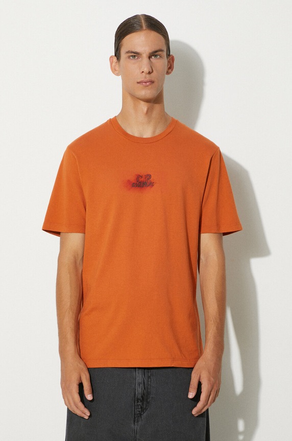 Clothing C.P. Company cotton t-shirt 24/1 Jersey Pencil Effect Graphics 17CMTS242A005431G brown