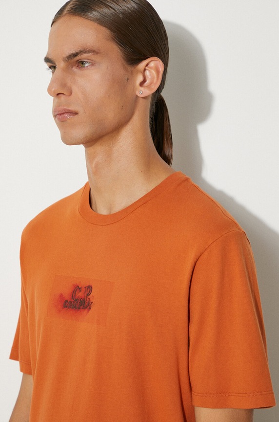 C.P. Company cotton t-shirt 24/1 Jersey Pencil Effect Graphics 17CMTS242A005431G brown