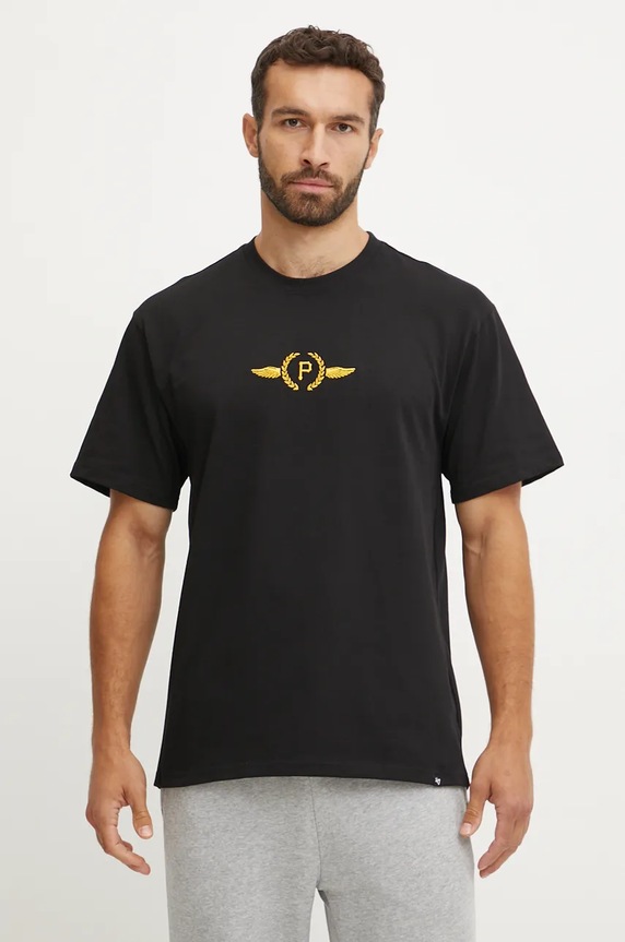 Bavlnené tričko 47 brand MLB Pittsburgh Pirates relaxed čierna BB020TMQOGU627517JK