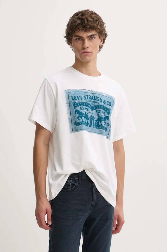 Pamučna majica Levi's print bijela 16143.1572