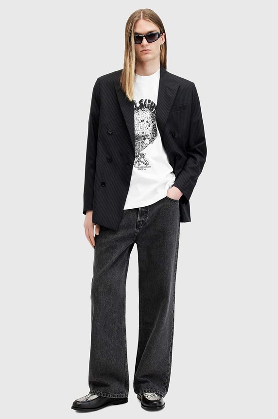 AllSaints t-shirt bawełniany BURDEN M021PB biały