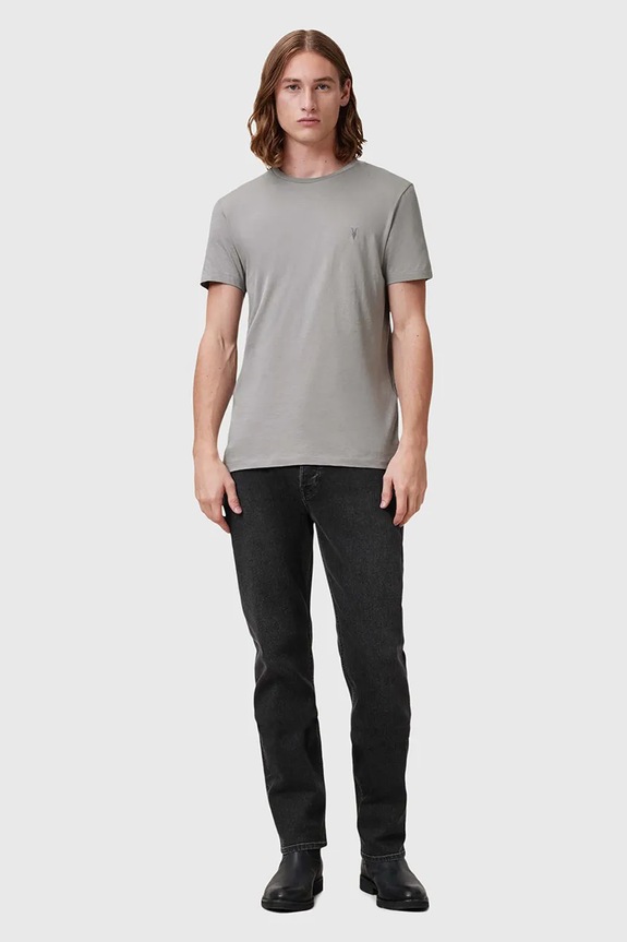Βαμβακερό μπλουζάκι AllSaints TONIC γκρί M028JB