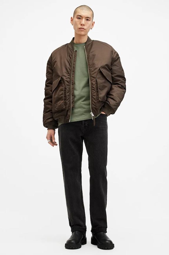 AllSaints t-shirt bawełniany BRACE M030JB zielony