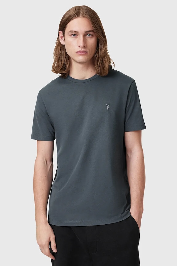 Βαμβακερό μπλουζάκι AllSaints BRACE 3-pack M031JB μπλε AA00