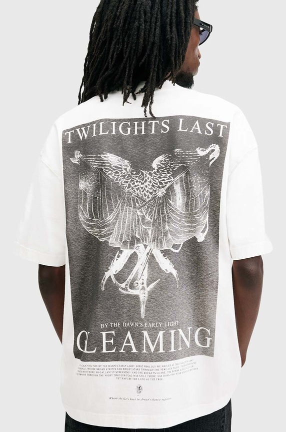 Odzież AllSaints t-shirt bawełniany TWILIGHT M042PB biały