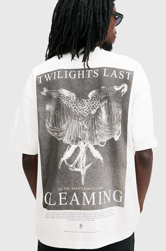Odzież AllSaints t-shirt bawełniany TWILIGHT M042PB biały