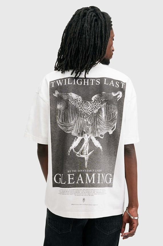 AllSaints t-shirt bawełniany TWILIGHT biały M042PB