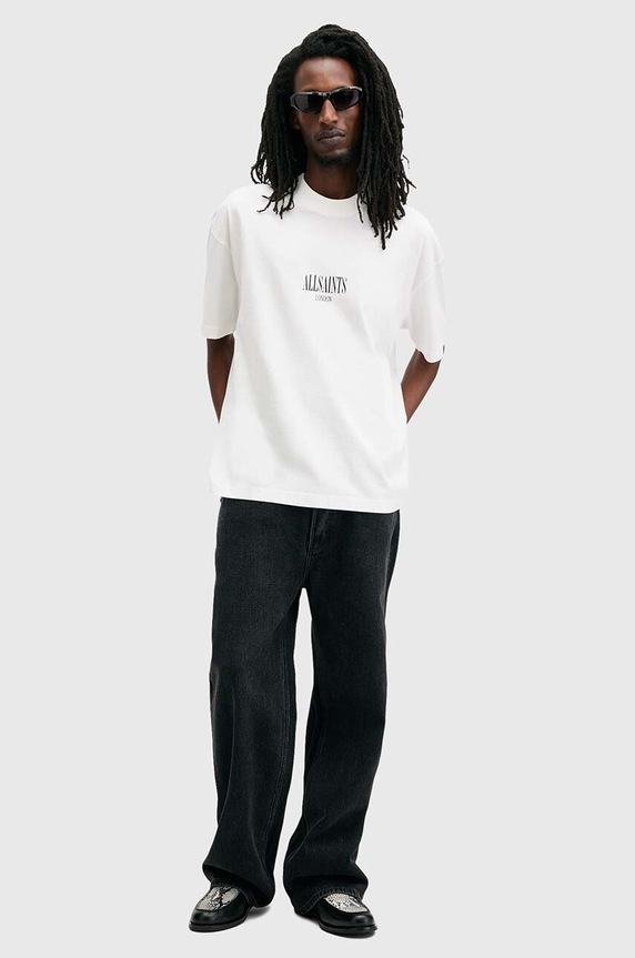 AllSaints t-shirt bawełniany TWILIGHT M042PB biały