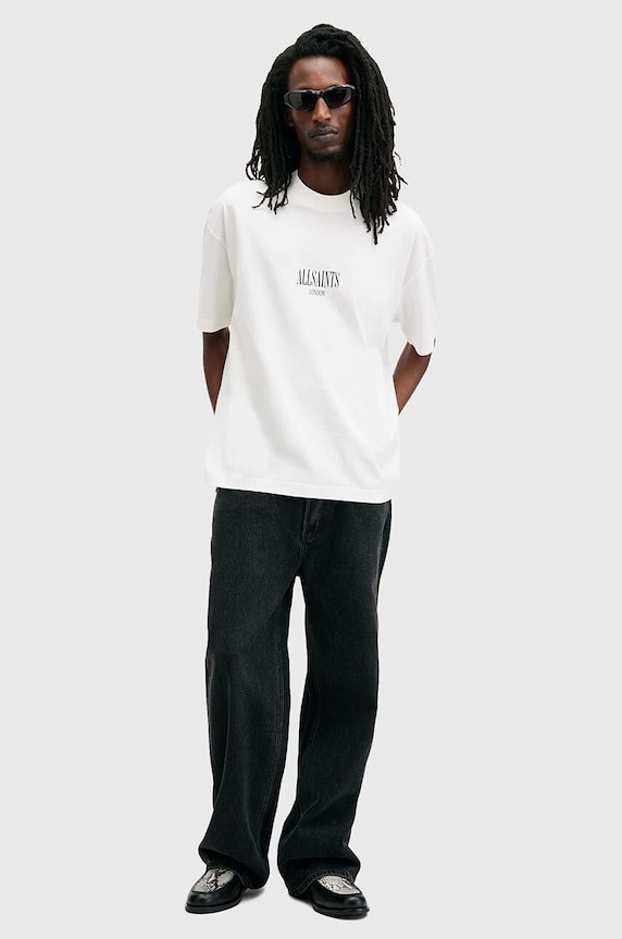 AllSaints t-shirt bawełniany TWILIGHT M042PB biały