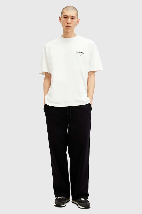 Ρούχα AllSaints Oversize t-shirt ανδρικό βαμβακερό M071PB λευκό