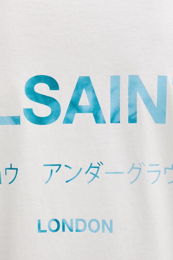 AllSaints T-shirt oversize męski bawełniany M071PB beżowy