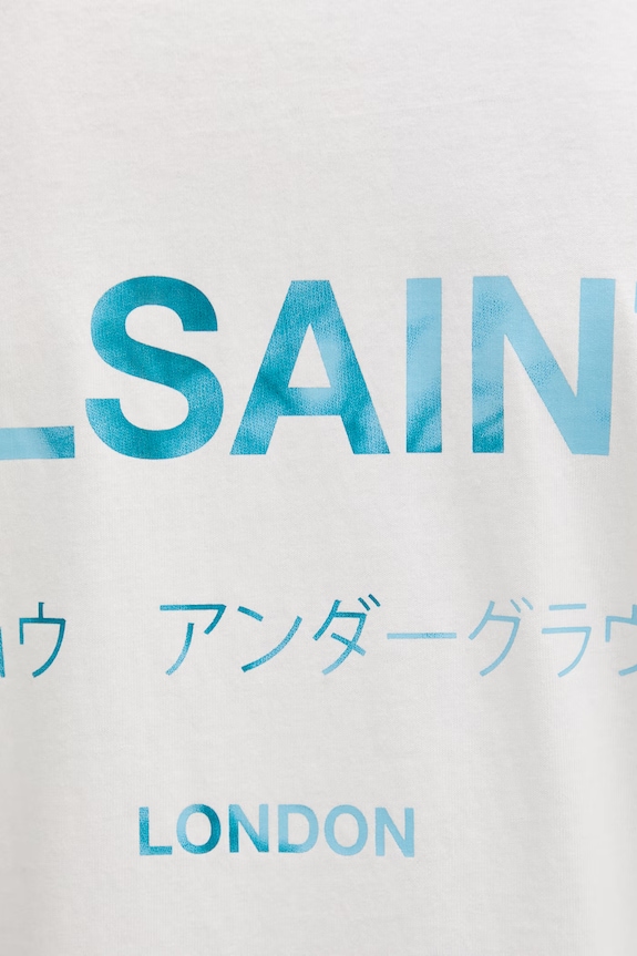 AllSaints T-shirt oversize męski bawełniany M071PB beżowy