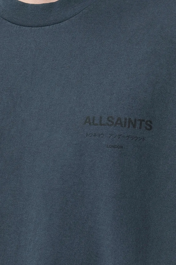 AllSaints T-shirt oversize męski bawełniany M071PB niebieski