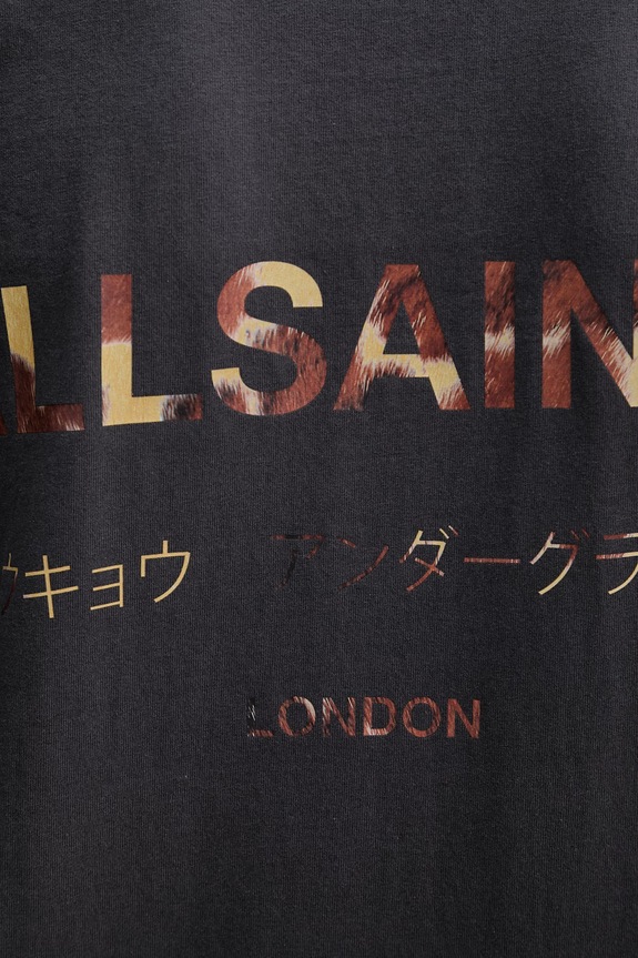 AllSaints t-shirt oversize ανδρικό βαμβακερό M071PB μαύρο