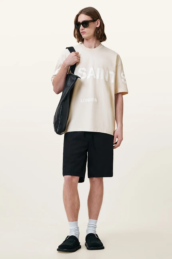 AllSaints t-shirt in cotone BIGGY M088PB beige