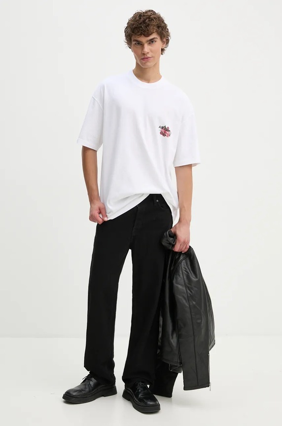 Bavlněné tričko AllSaints M092PB bílá AW24