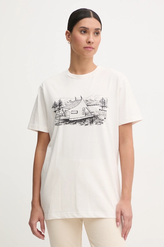 Picture tricou din bumbac D&S Boathouse bej MTS1190
