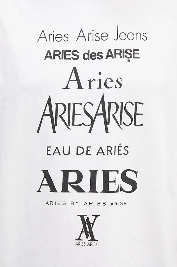 Aries t-shirt in cotone Perfume SS Tee bianco AR6000502