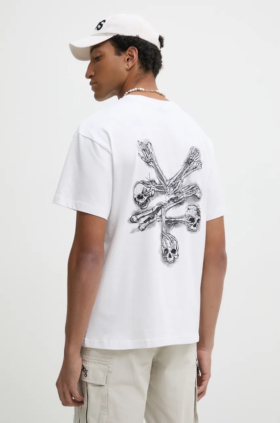 Βαμβακερό μπλουζάκι Zoo York στάμπα λευκό 60690026