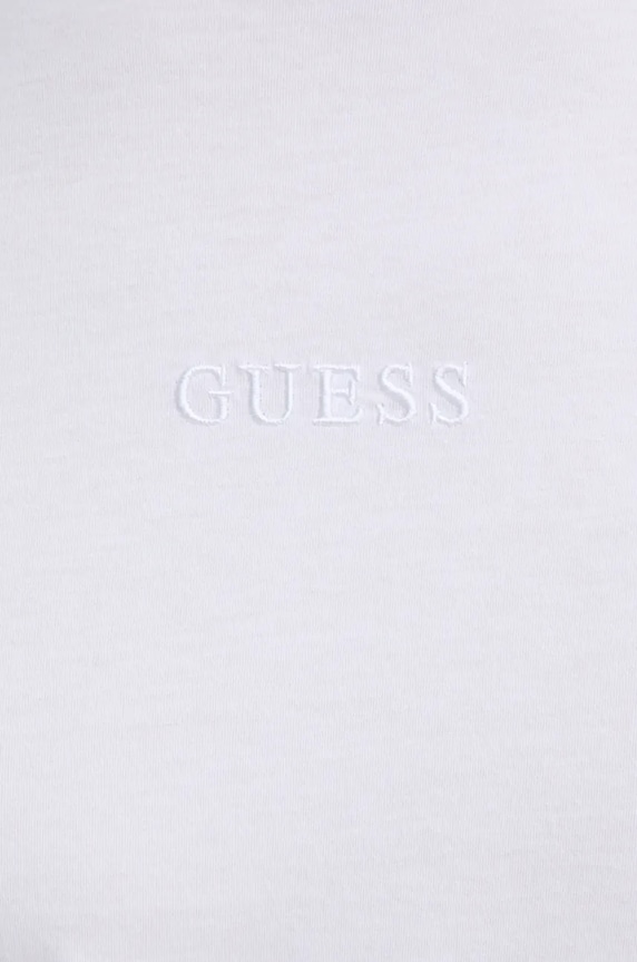 Βαμβακερό μπλουζάκι Guess M4GP39.K7HD0 λευκό