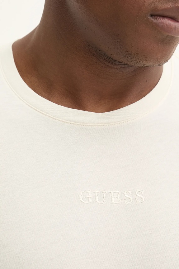 Guess tricou din bumbac bej M4GP39.K7HD0
