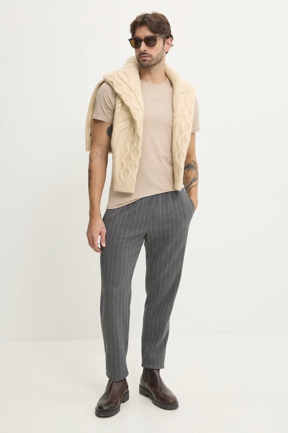 Bavlnené tričko Guess M4GP39.K7HD0 béžová AW25