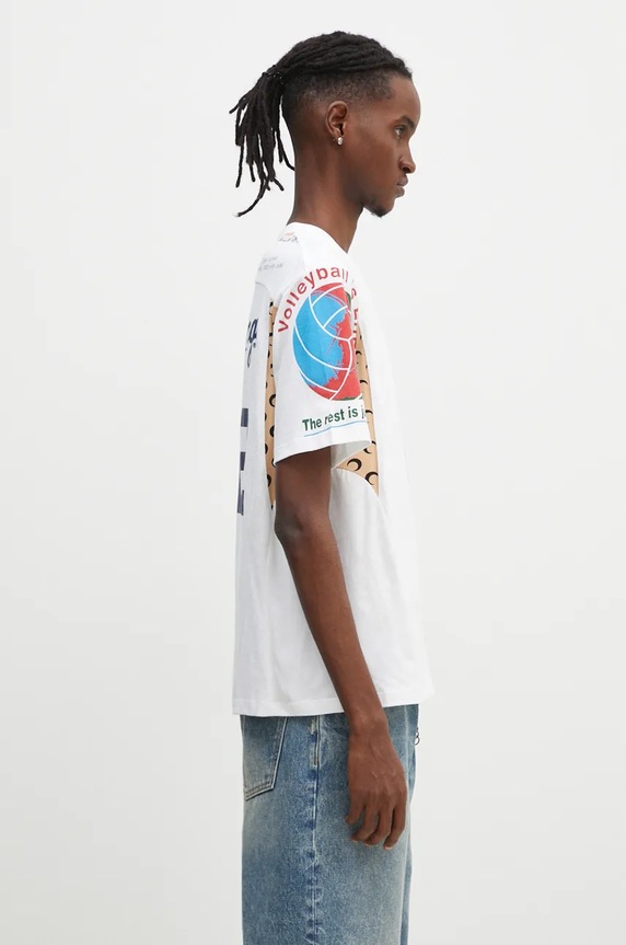 Marine Serre t-shirt Regenerated Graphic T-Shirts Regular Fit T-Shirt white MTT080A.UJER0003