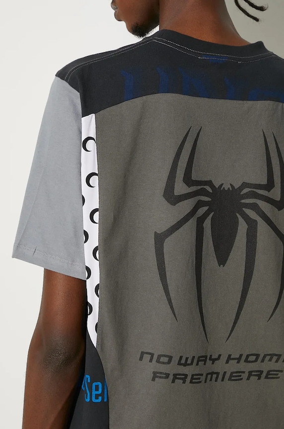 Μπλουζάκι Marine Serre Regenerated Graphic T-Shirts Regular Fit T-Shirt γκρί MTT080A.UJER0003