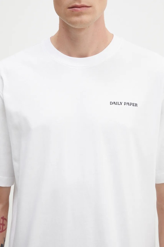 Daily Paper t-shirt bawełniany Dias biały 2422071