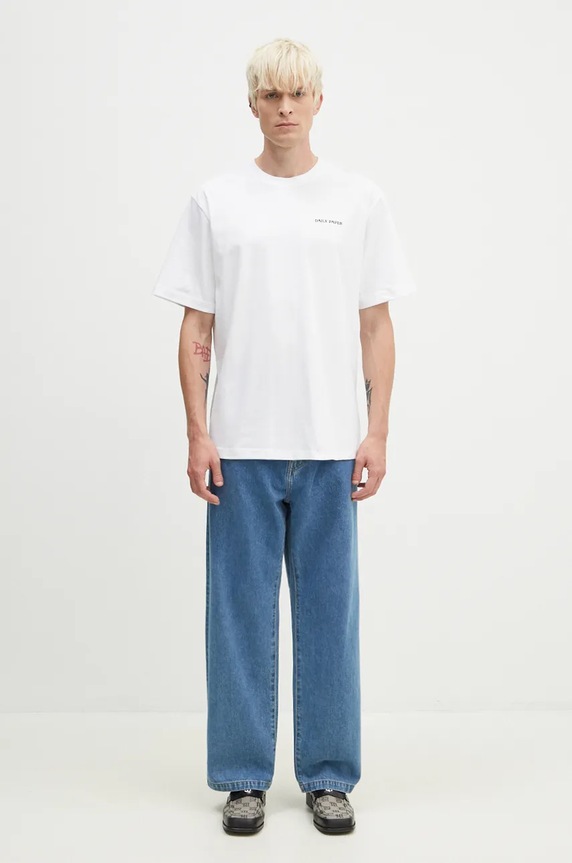 Daily Paper t-shirt bawełniany Dias 2422071 biały
