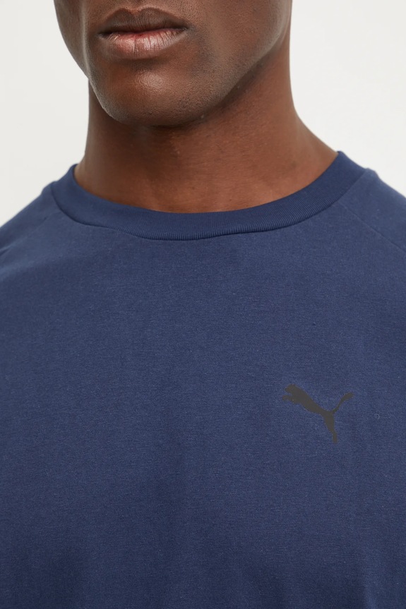 Puma tricou din bumbac 681991 bleumarin