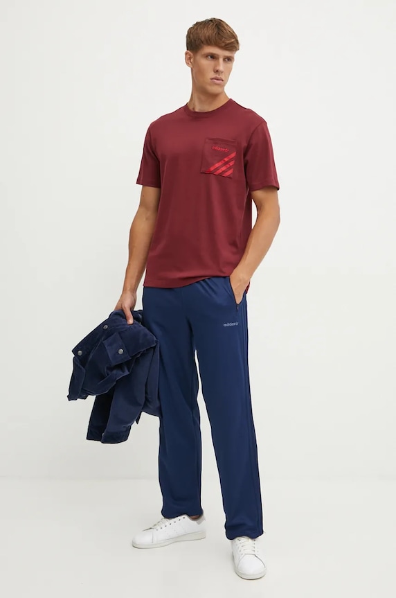 Tričko adidas Originals IX9606 burgundské AW24