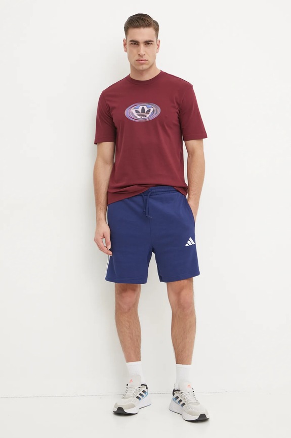 Βαμβακερό μπλουζάκι adidas Originals JM0481 μπορντό AW24