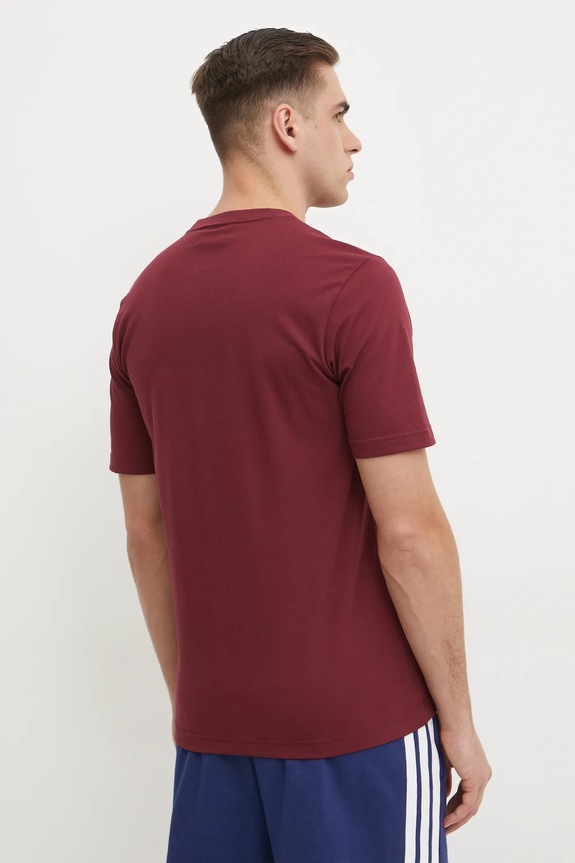 Ρούχα Βαμβακερό μπλουζάκι adidas Originals JM0481 μπορντό