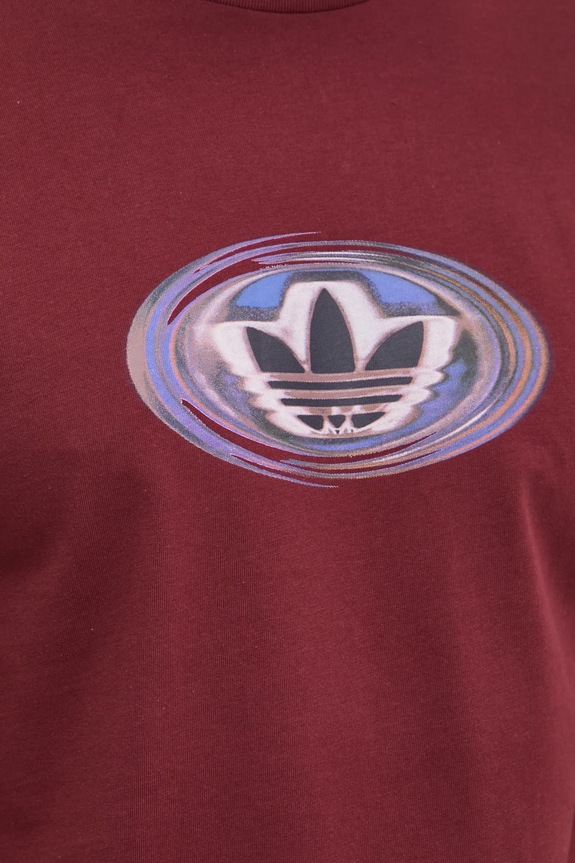 Βαμβακερό μπλουζάκι adidas Originals JM0481 μπορντό