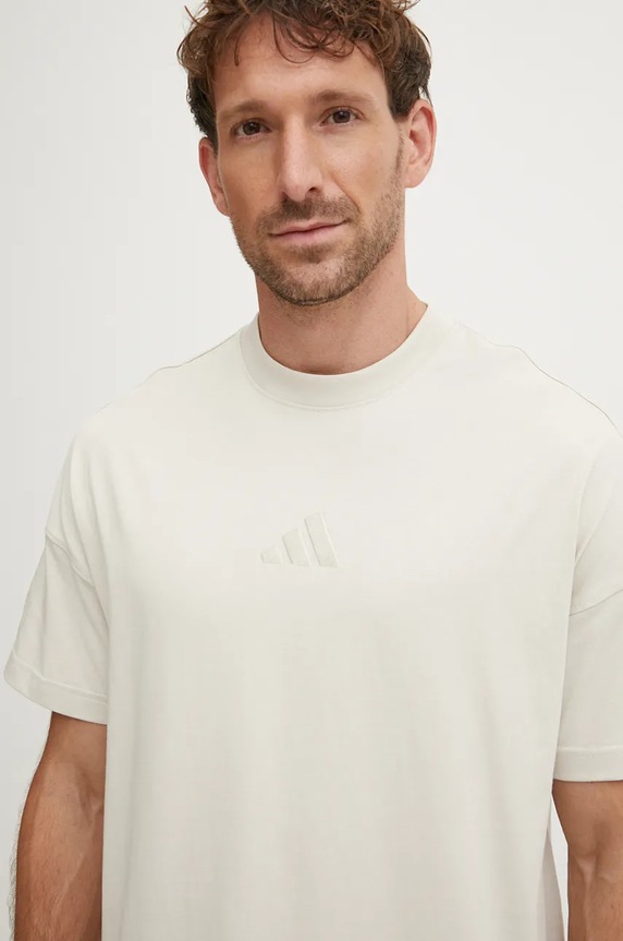 Bavlnené tričko adidas All SZN béžová IY4146