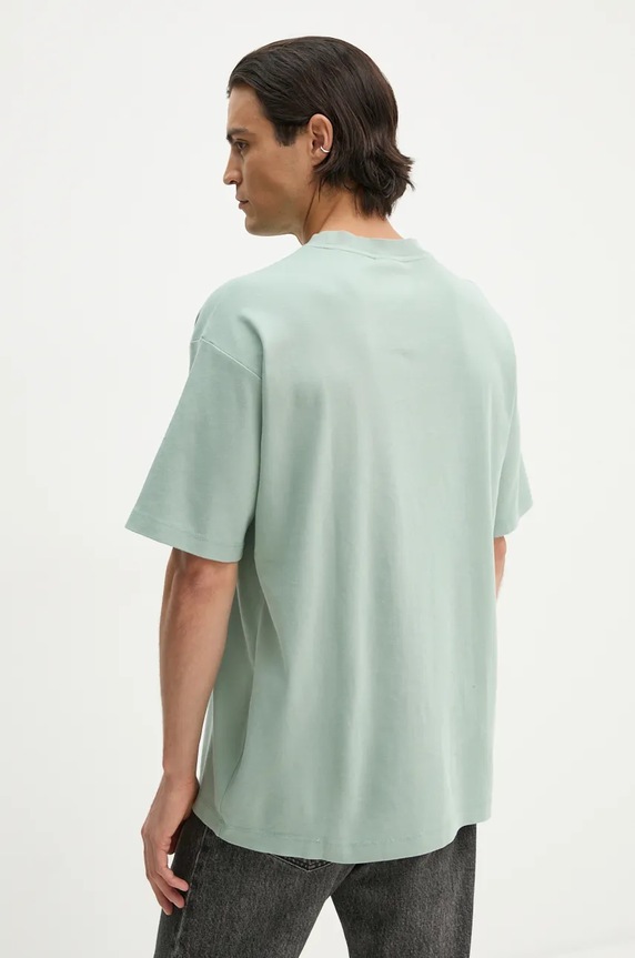 Clothing Drôle de Monsieur cotton t-shirt Le T-Shirt Slogan Classique E.TS202.CO002.WG turquoise