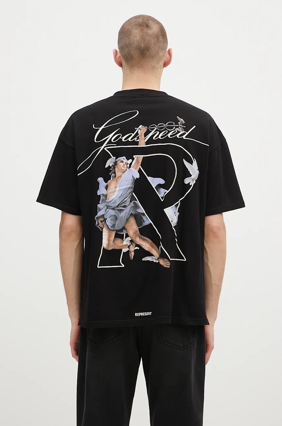 Represent cotton t-shirt Hermes relaxed black MLM4228.001