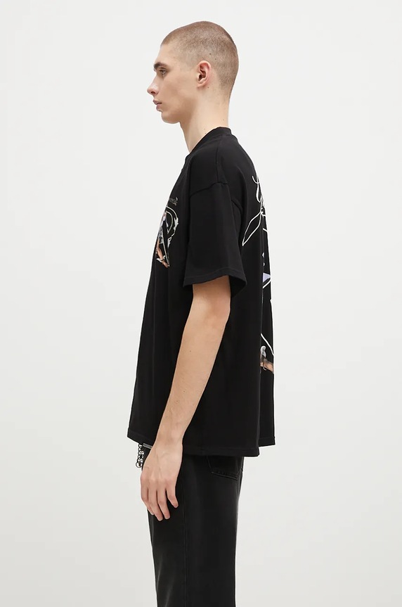 Represent cotton t-shirt Hermes MLM4228.001 black SS25
