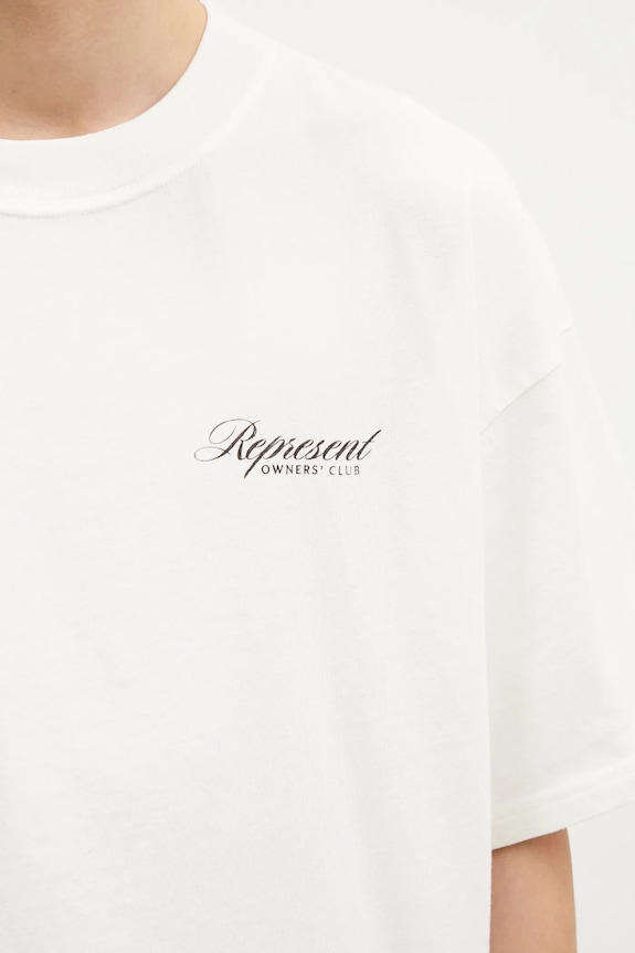 Хлопковая футболка Represent Represent Owners Club Script белый OCM41201.072