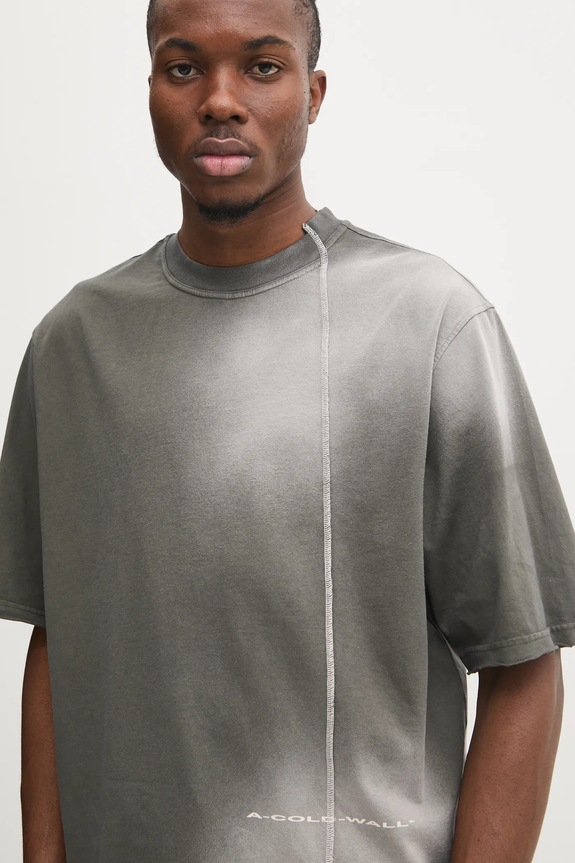 A-COLD-WALL* t-shirt in cotone Oxidise rilassato grigio ACWMTS202