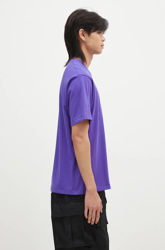 Bavlněné tričko A Bathing Ape ONE POINT RELAXED FIT TEE fialová 1K80110345