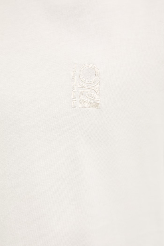 Rip Curl t-shirt da uomo in cotone SEARCH EMBROIDERY 0JCMTE beige