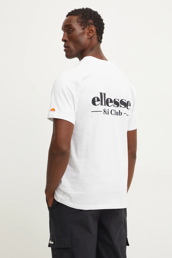 Bavlněné tričko Ellesse CONDENA potisk bílá SHX20960