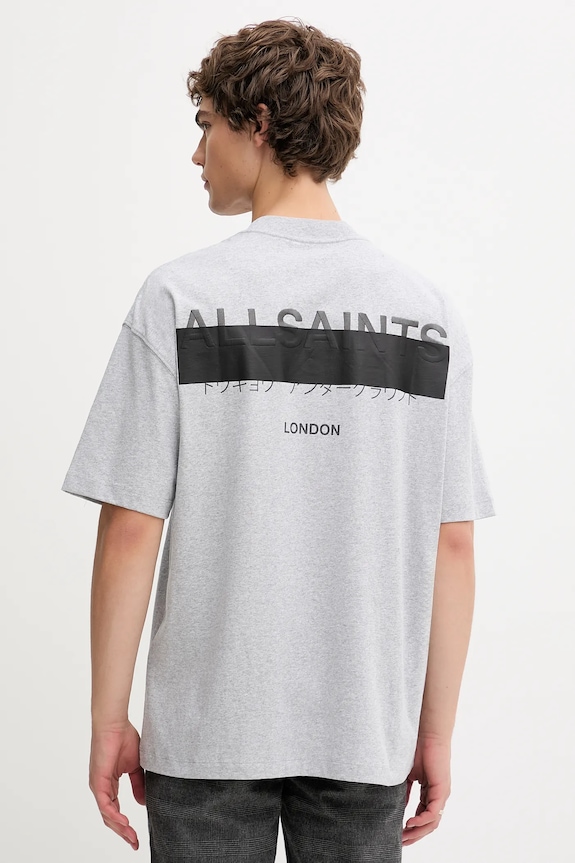 Bavlnené tričko AllSaints REDACT SS CREW sivá M002PC