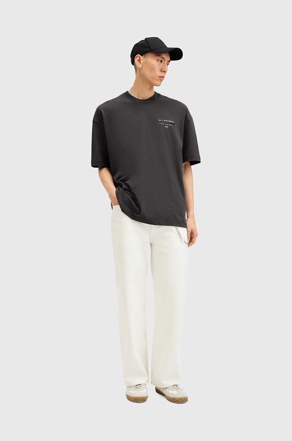 AllSaints pamut póló REDACT SS CREW M002PC