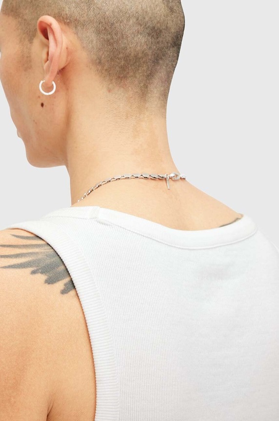 Oblečenie Bavlnený top AllSaints EDWARDS VEST M008JB biela