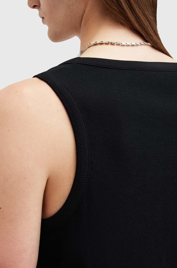 Ruházat AllSaints pamut top EDWARDS VEST M008JB fekete