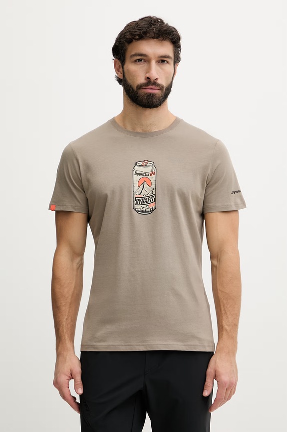 Dynafit t-shirt ανδρικό βαμβακερό Graphic μπεζ 08.0000070998